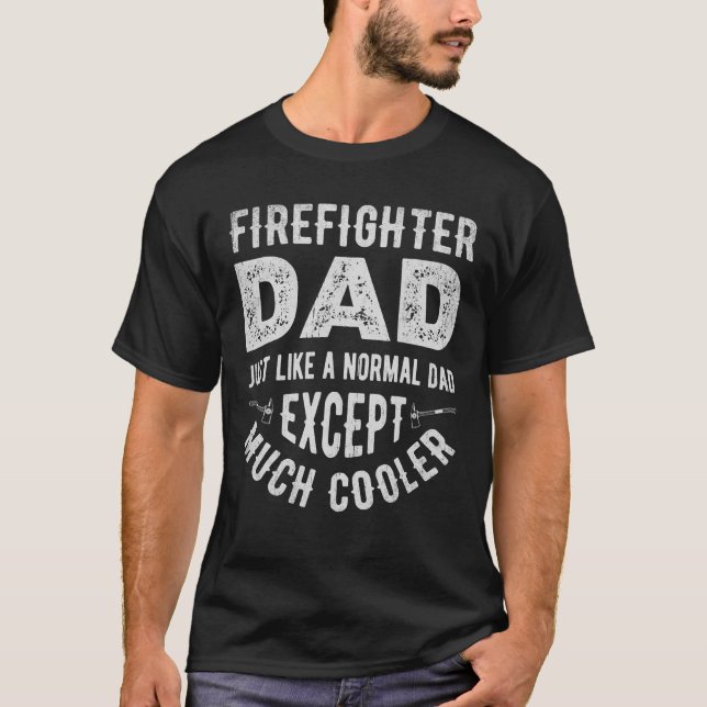 T-shirt Pompier Papa Drôle pompier Drôle Pères pompiers Fê (Devant)