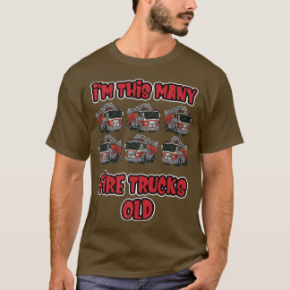 T-shirt Pompier pour sixième anniversaire J'ai cet âge Ca