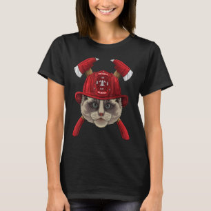 T-shirt Pompier Ragdoll Garçon Enfants Sauvetage Incendie