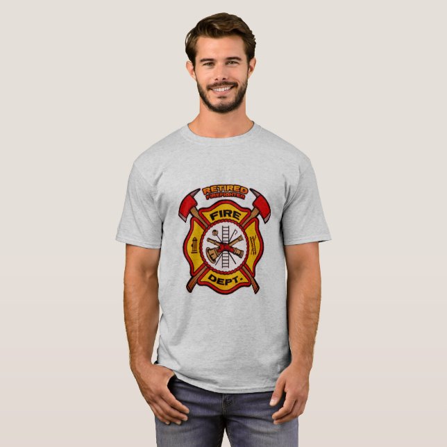 T-shirt Pompier retraité (Devant entier)