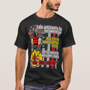T-shirt Pompier Trojan Guerrier Je Suis La Tempête