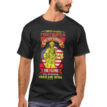 Pompier US Fière et Honneur Design élégant Tee