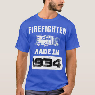 T-shirt Pompier vintage Né En 1934 89 Ans Fath