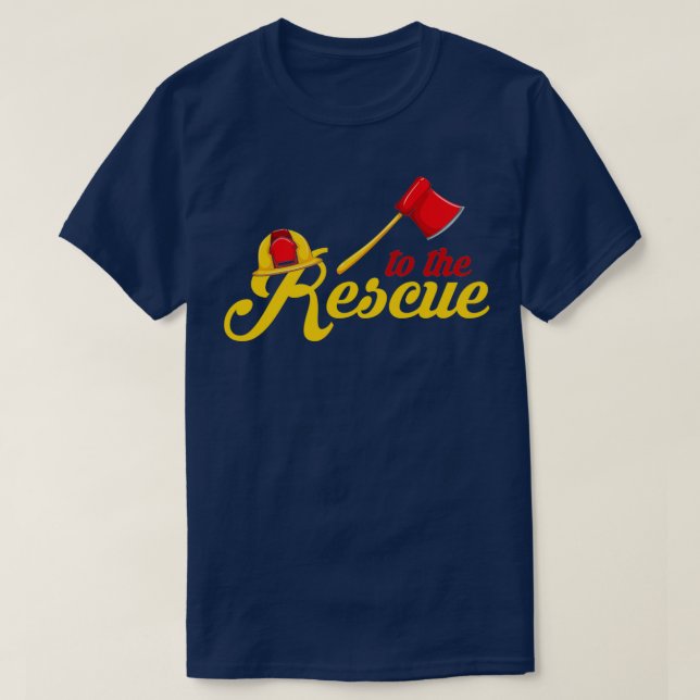 T-shirt Pompiers Gaffer secourir casque de secours casque  (Design devant)