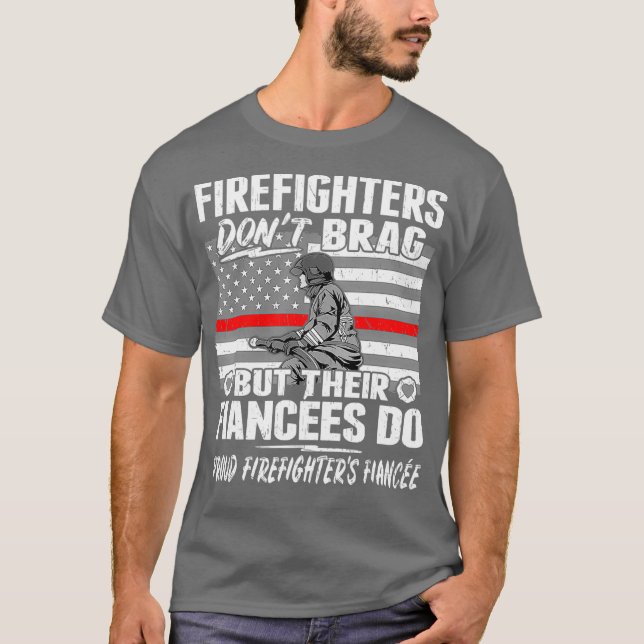 T-shirt Pompiers ne Brag Fière Pompier Cadeau (Devant)