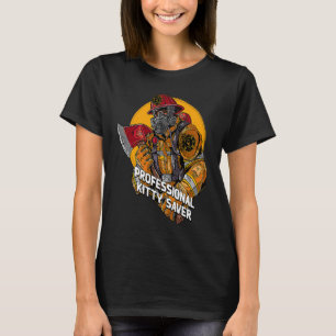 T-shirt Pompiers Professionnel Sauveur de Chat Félin Pompi