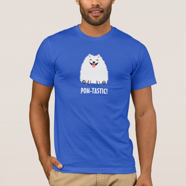 T-shirt Pomtastic Pomeranian avec le texte fait sur (Devant)