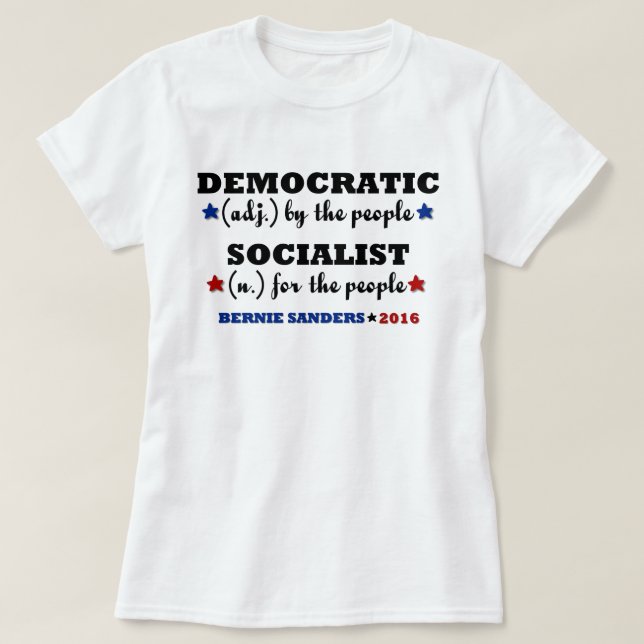 T-shirt Ponceuses socialistes Democratic de Bernie (Design devant)