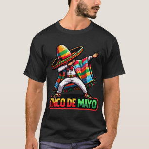 T-shirt Poncho Mexicain Dabbing Cinco De Mayo Fête 2