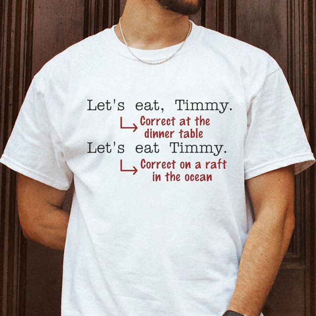 T-shirt Ponctuation amusante Grammaire amoureux Timmy Humo (Créateur téléchargé)