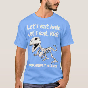 T-shirt Ponctuation Grammar Dinosaur Enseignant Anglais