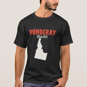 T-shirt Ponderay Idaho USA State America Travel Idahoan
