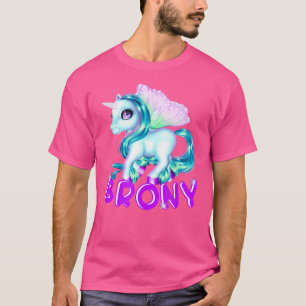 T-shirt Poney de cosplay Brony bleu et violet