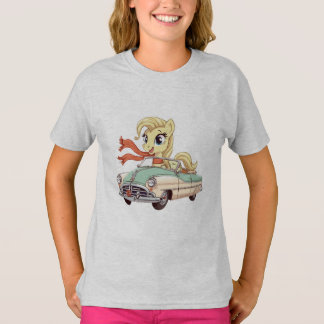 T-shirt Poney se promenant dans une voiture décapotable vi