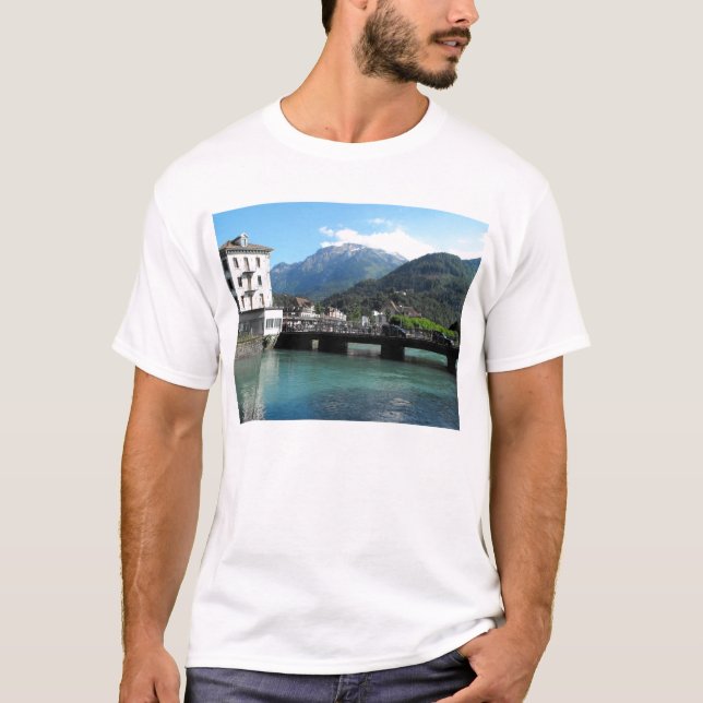 T-shirt Pont à Interlaken en Suisse (Devant)