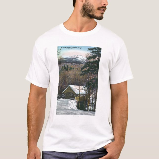 T-shirt Pont couvert à la canalisation en hiver (Devant)