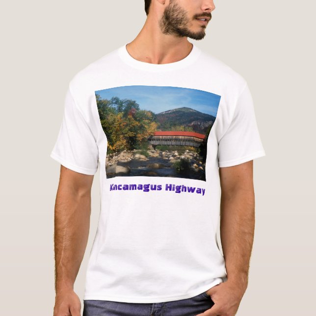 T-shirt Pont couvert d'Albany de route de Kancamagus (Devant)