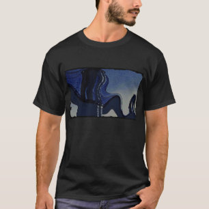 T-shirt Pont de Brooklyn dans le bleu - déformé