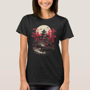 T-shirt Pont de la grue du jardin japonais au coucher du s