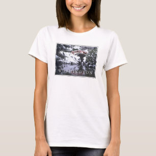 T-shirt Pont de lune et étang en hiver Seattle, Washingt