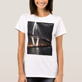 T-shirt Pont de nuit, Charleston SC, photographie