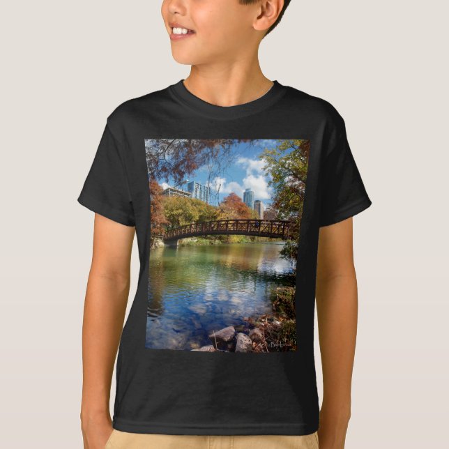 T-shirt Pont de piste du lac Ladybird - Austin, Texas (Devant)