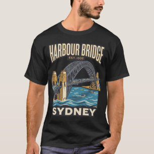 T-shirt Pont de Sydney Harbour Sydney Australie Vintage Tr