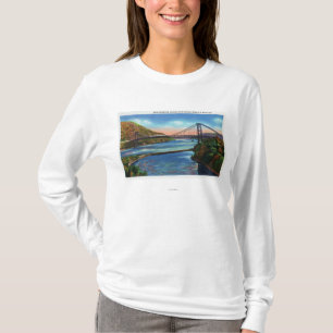 T-shirt Pont du fleuve Hudson de montagne d'ours
