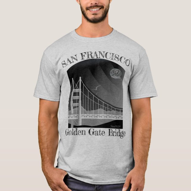 T-shirt Pont du Golden Gate de San Francisco (Devant)