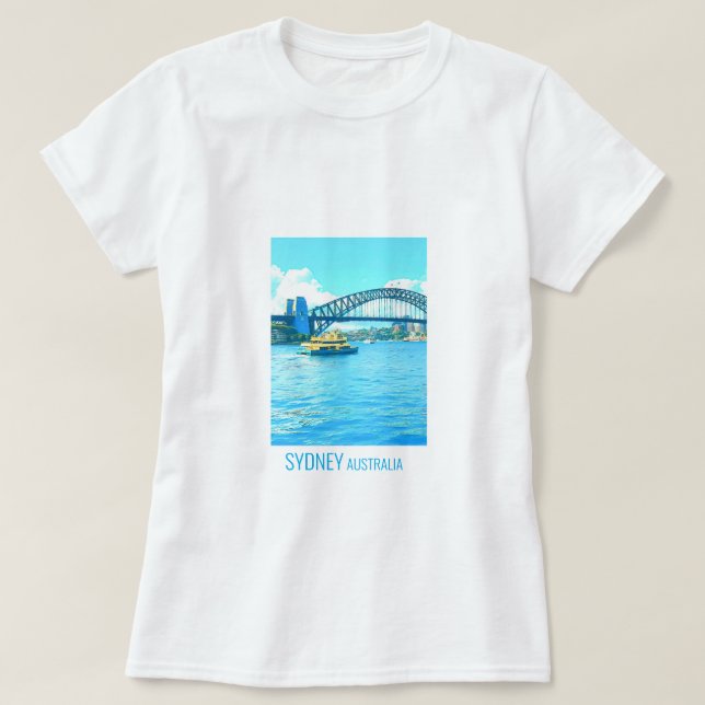 T-shirt Pont du port de Sydney Ferry (Design devant)