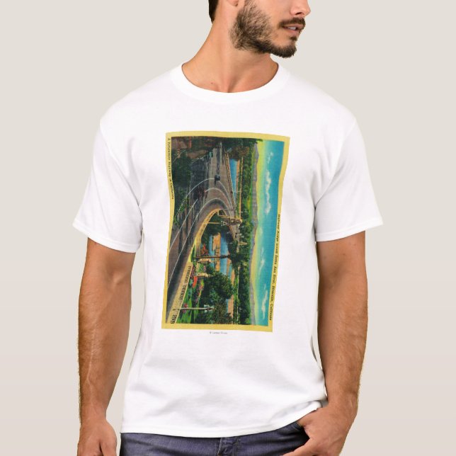 T-shirt Pont en route à travers la rivière Santa Ana (Devant)