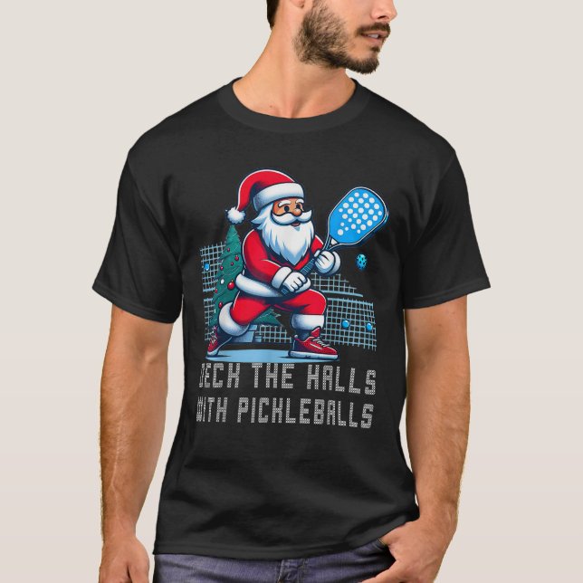 T-shirt PONT HALLS PICKLE BALLS VRAIMENT Pickleb Noël (Devant)