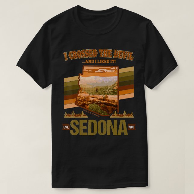 T-shirt Pont Sedona AZ Randonnées Devils J'Ai Traversé Le  (Design devant)