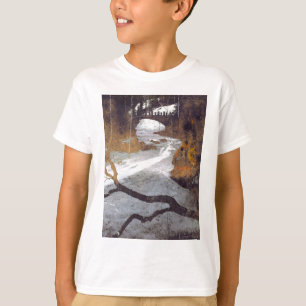 T-shirt Pont sur un cours d'eau gelé par Alexandra Cook