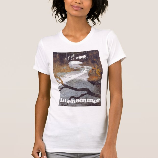T-shirt Pont sur un cours d'eau gelé par Alexandra Cook (Devant)