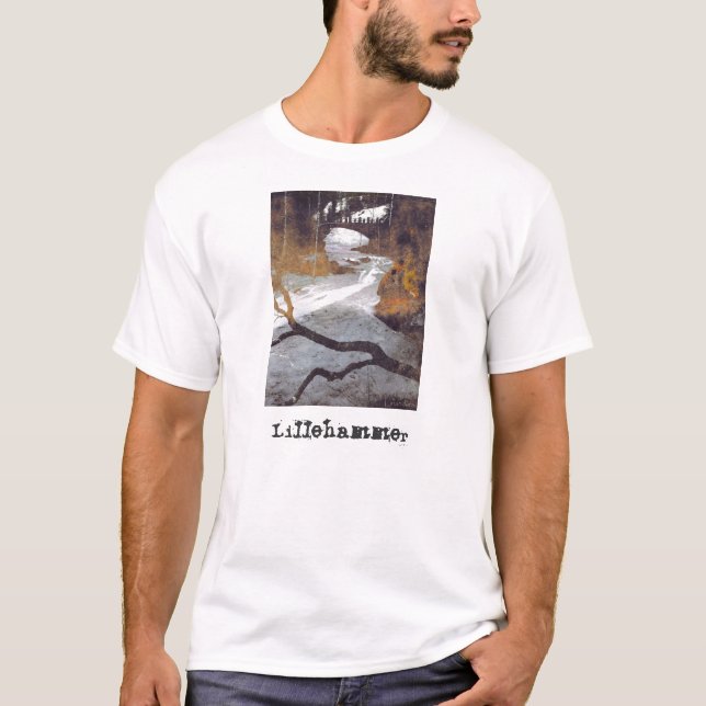 T-shirt Pont sur un cours d'eau gelé par Alexandra Cook (Devant)