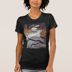 T-shirt Pont sur un cours d'eau gelé par Alexandra Cook