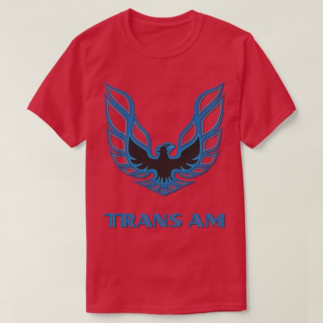 T-shirt Pontiac Firebird TransAm Blue (Design devant)