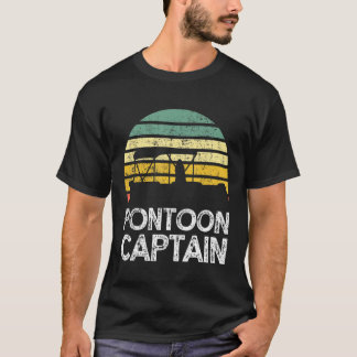 T-shirt Pontoon Capitaine Bateau Rétro bateau Vintage 2