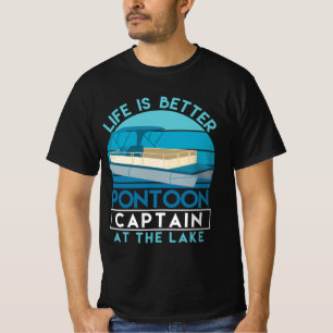 T-shirt Pontoon Capitaine Life Mieux Au Lac