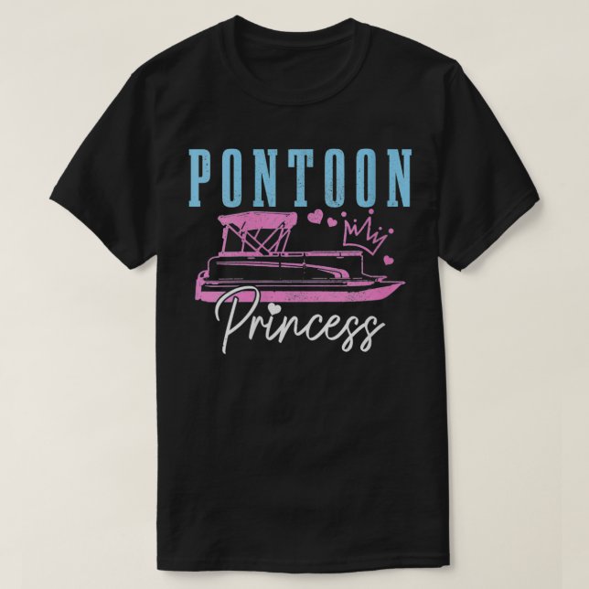T-shirt Pontoon féminin Princesse Capitaine Pontooning Lak (Design devant)
