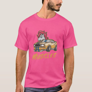 T-shirt Pony car with muscles friends retro
