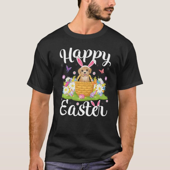 T-shirt Poodé Chien Chasse aux oeufs de Pâques Poodé de Pâ (Devant)