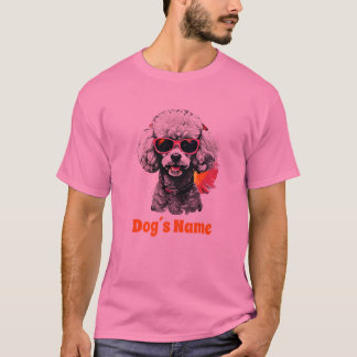 T-shirt Poodé cool Avec Lunettes De Soleil