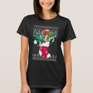 T-shirt Poodé Dans Sock Drôle Noël Mauvais Pyjama Xmas Sa