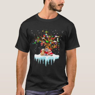 T-shirt Poodé Porter Chapeau de Noël Ornament de Noël Coût