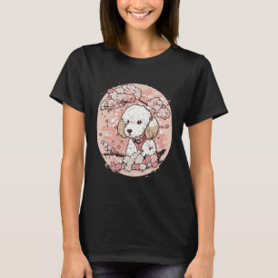 T-shirt Poodle Aquarelle Fleur de Cerisier Race de Chien J