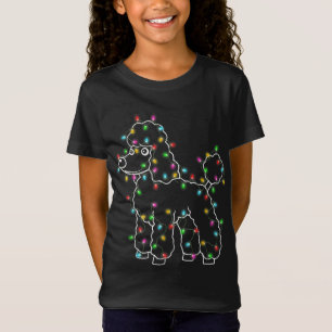 T-Shirt Poodle Chien Arbre Chandail de Noël Xmas Animal an