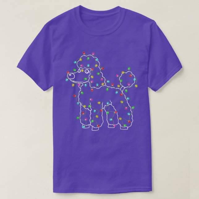 T-shirt Poodle Chien Arbre Chandail de Noël Xmas Animal an (Design devant)