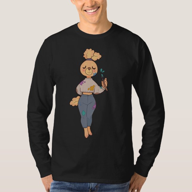 T-shirt Poodle d'artiste (Devant)
